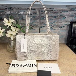 NWT Brahmin Josette Pristine silver purse